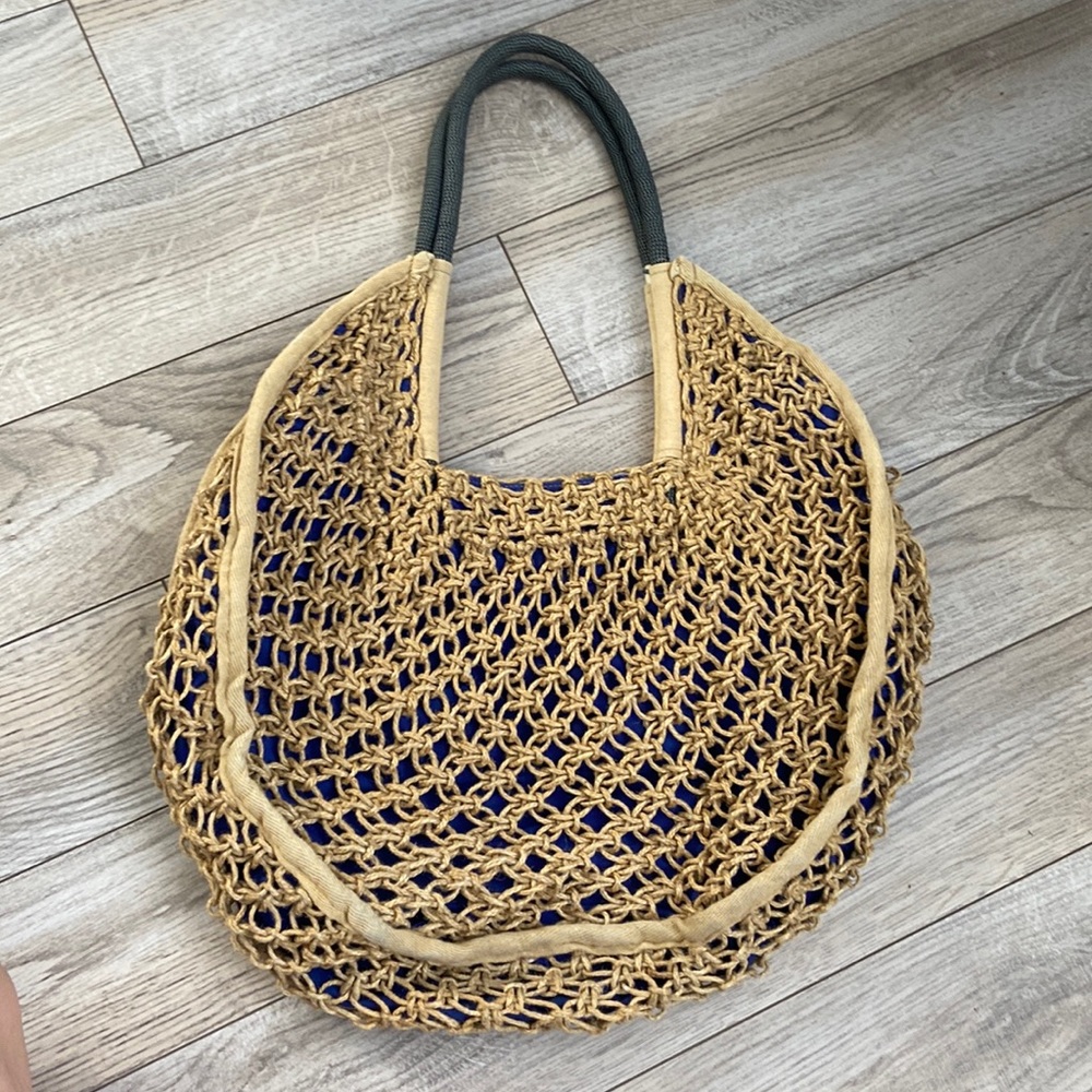 Urban outfitters navy and rope circle bag